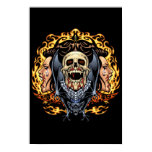 Skulls, Vampires and Bats Gothic Design by Al Rio Posters