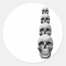 Skulls - Vertical Round Stickers