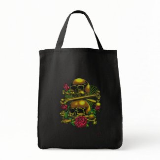 Skulls, Webs, and Roses bag