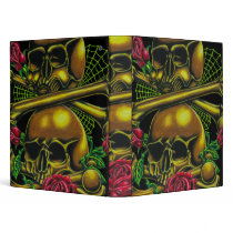 Skulls, Webs, and Roses Binder by JesseDeering Skulls, Webs, and Roses Binder
