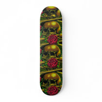 Skulls, Webs, and Roses Skateboard by JesseDeering Skulls, Webs, and Roses Skateboard