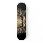 Skulls with the eyes fluo - skateboard deck