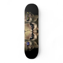 Skulls with the eyes fluo - skateboard deck