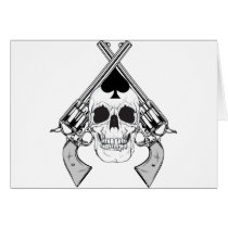 skullSpadeB&W Greeting Card