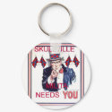 SKULLVILLE MILITIA BUTTON keychains by Explorer17 SKULLVILLE MILITIA BUTTON keychains