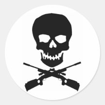 skullxrifles round stickers
