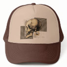 zaz_trucker_hat - Custom Mesh Skull trucker hats featuring skulls by the best artists for truck drivers. You can create a custom skull truckers hat by adding a name or any quote to these high quality mesh hats.: Sizes  Available colors: tan_brown