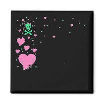 skully hearts magnets