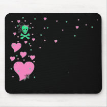 skully hearts mousepads by KrystalHamilton2 skully hearts mousepads