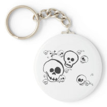 Skully Skellies Skeleton Friends Keychain