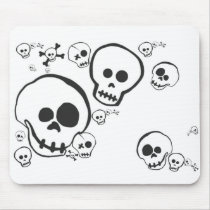 Skully Skellies Skeleton Friends Mousepad