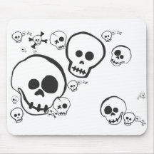 Skully Skellies Skeleton Friends Mousepad