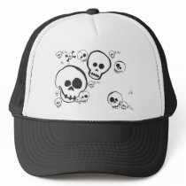 Skully Skellies Skeleton Friends Trucker Hat