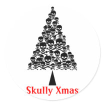 Skully Xmas Tree stickers