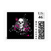 skullz. straight twisted arrows. postage