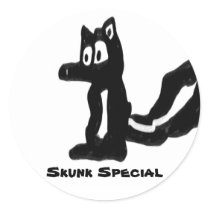 skunk1, Skunk Special Round Sticker