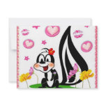 skunk and hearts custom invites