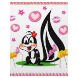 skunk and hearts customized letterhead