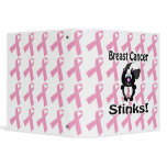 skunk breast cancer stinks awarness notebook 3 ring binder