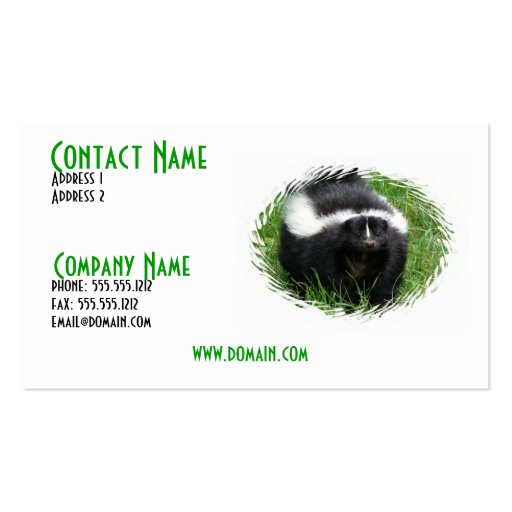 Skunk Business Card (front side)