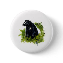 Skunk button by Critterpainter Skunk button