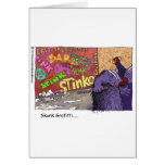 Skunk Graffiti Funny Cartoon Gifts & Tee cards