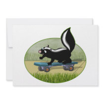 Skunk on a Skateboard Personalized Announcements