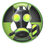 Skunk wearing Gasmask. Sticker