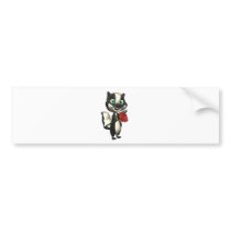 skunk with rose bumper stickers by doonidesigns skunk with rose bumper stickers