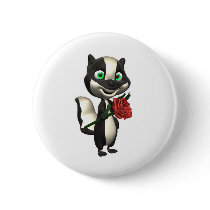 skunk with rose buttons by doonidesigns skunk with rose buttons