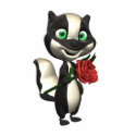 skunk with rose photo sculptures