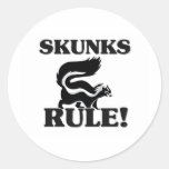 SKUNKS Rule! Round Stickers