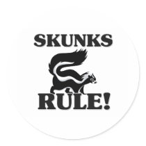 SKUNKS Rule! Round Stickers