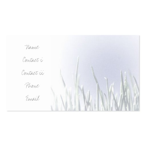 "SKY AND GRASS" ZEN STYLE BUSINESS CARD (back side)