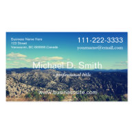 sky and mountain landscape picture professional business card template