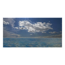 sky and waves custom photo card