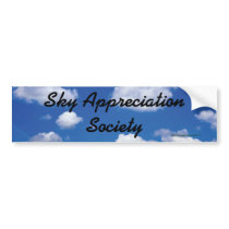 Sky Appreciation Society bumper stickers by Catwing Sky Appreciation Society bumper stickers
