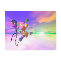 Sky Birthday Balloons Postcards