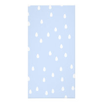 Sky blue and white rain drop pattern. picture card