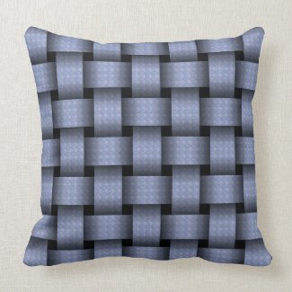 Sky Blue Basket Weave Throw Pillows