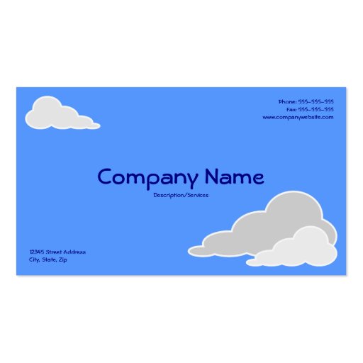 Sky Blue Business Card (front side)