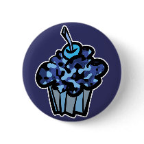 sky blue camouflage cupcake buttons