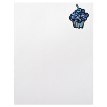 sky blue camouflage cupcake personalized letterhead