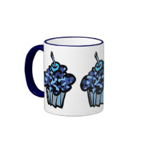 sky blue camouflage cupcake mugs