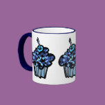 sky blue camouflage cupcake