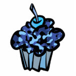 sky blue camouflage cupcake