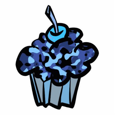 why is sky blue. sky blue camouflage cupcake