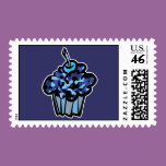 sky blue camouflage cupcake