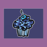 sky blue camouflage cupcake