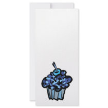 sky blue camouflage cupcake rack card design